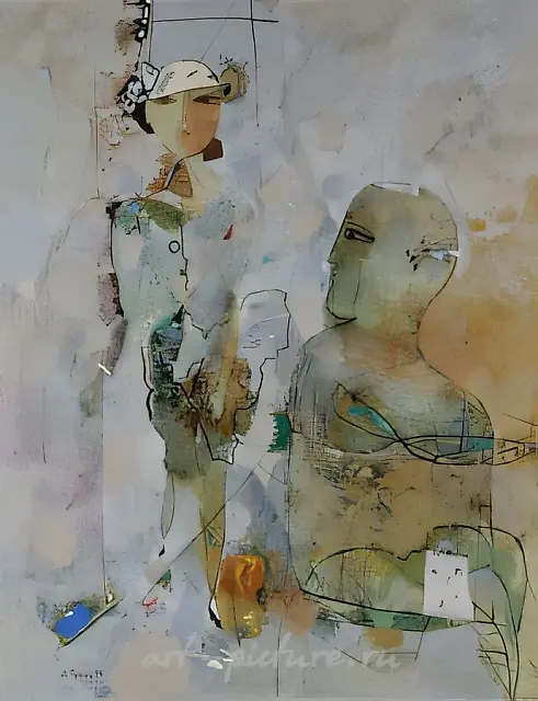 Художник и муза., 1996, холст, масло, 100х81, $12.000 Собственность автора