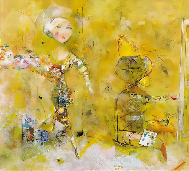 Художник и муза., 1996, холст, масло, 81х90, $6.000, Собственность автора
