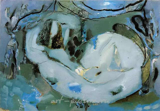 Обнаженная II., 1994, холст, масло, 45х66 Частная коллекция. Москва.