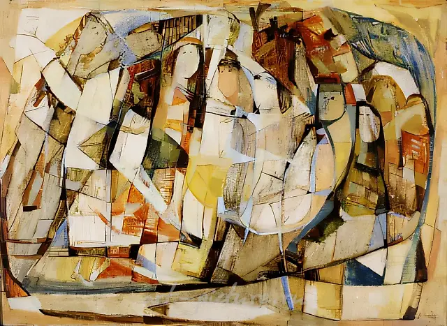 Весы, 1992, холст, масло, 56х76