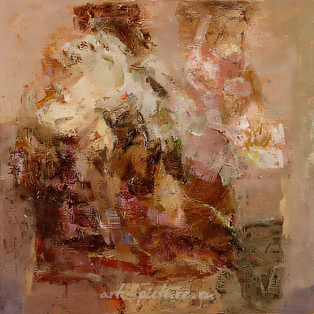 花束，1997年，布面油画，70×70厘米