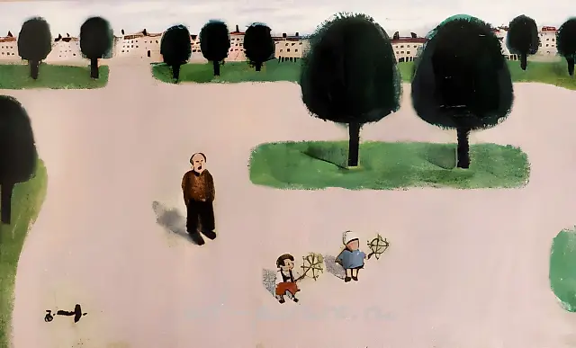 In the park, 1995, oil on canvas, 50x80
