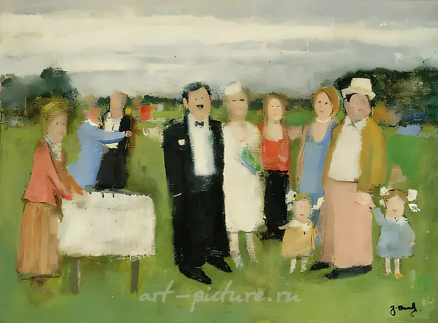 In the country, 1995, oil on canvas, 50 х 70