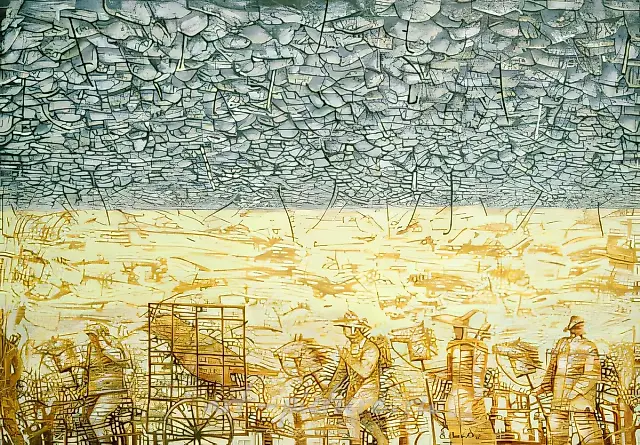 Тяжелое небо, 1995, холст, масло, 110х80