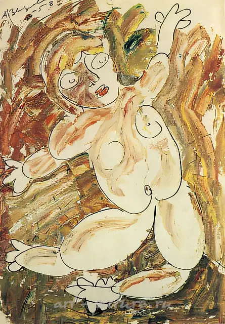 Soaring, 1958, paper, oil, tempera, 56x40