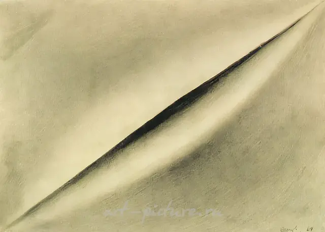 Light Diagonal, 1964, charcoal pencil, paper, 20.5x24.5