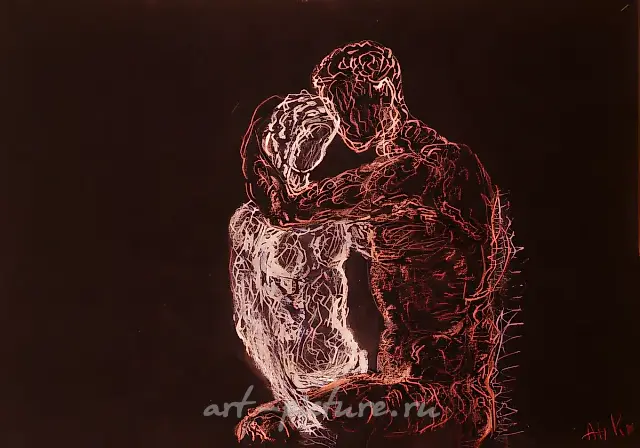 "Untitled", 1996, paper, colour pencil, 50x70