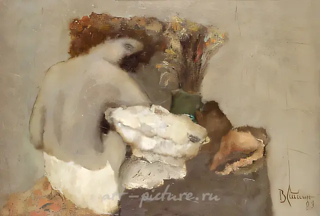 青年与静物，1992年，布面油画，57x80