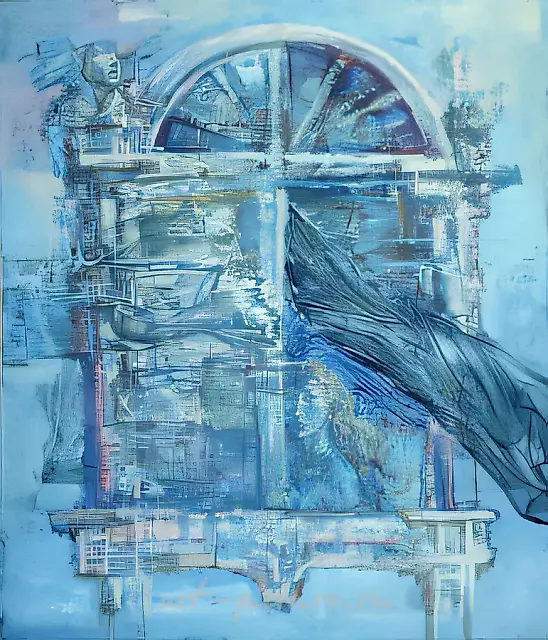等待，1995年，布面油画，120 x 100