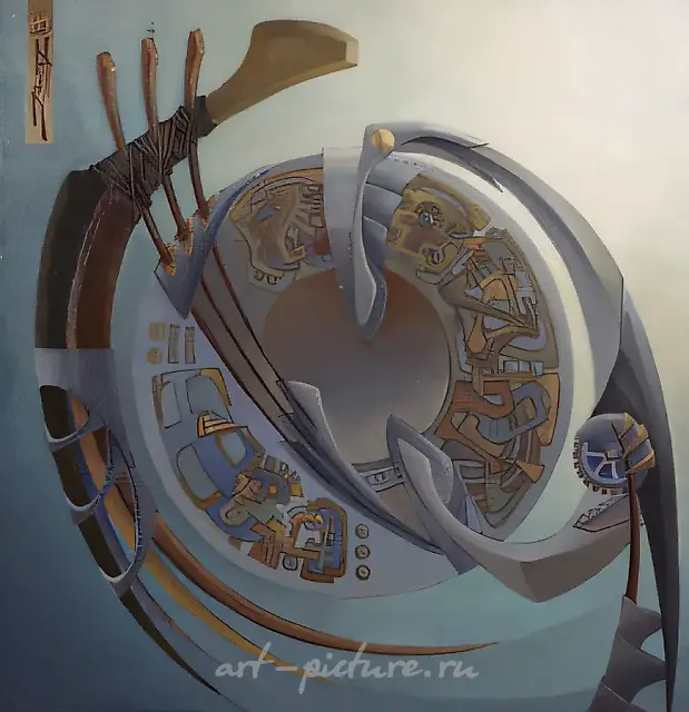 The Answer Is Somewhere in the Middle. Polyptych. N3, 1996, canvas, oil, 100x100