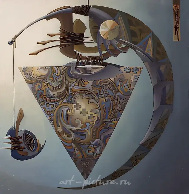 The Answer Is Somewhere in the Middle. Polyptych. N4, 1996, canvas, oil, 100x100