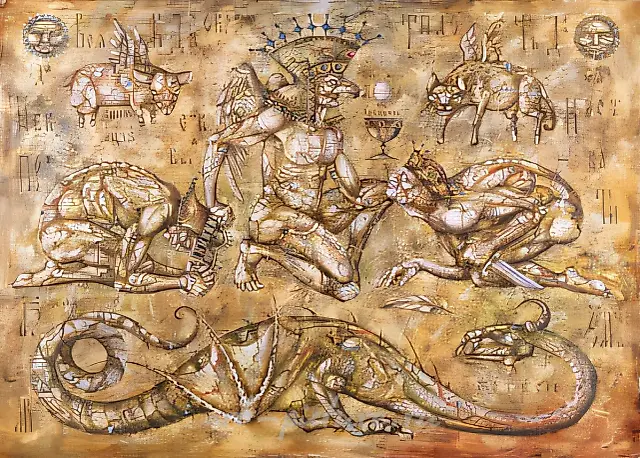 Mimikry, 1996, oil on canvas, 140x190