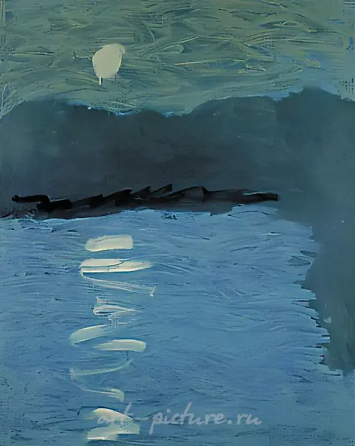 Moon, 1993, canvas, oil, 100x80