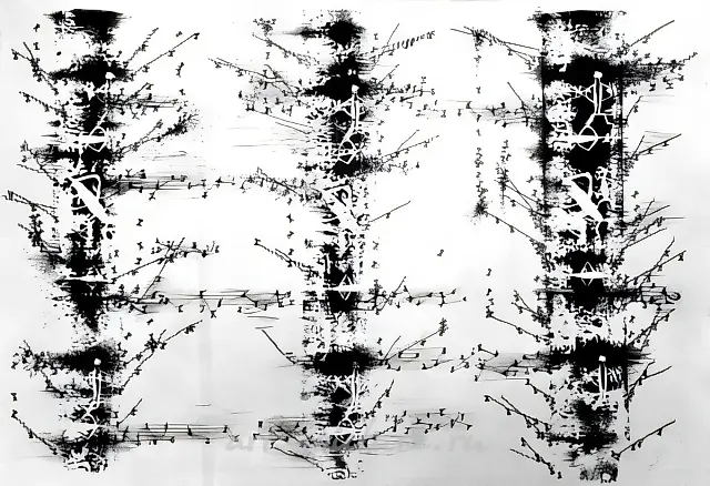 交响音乐会，1995年，钢笔，纸上墨水，60x80