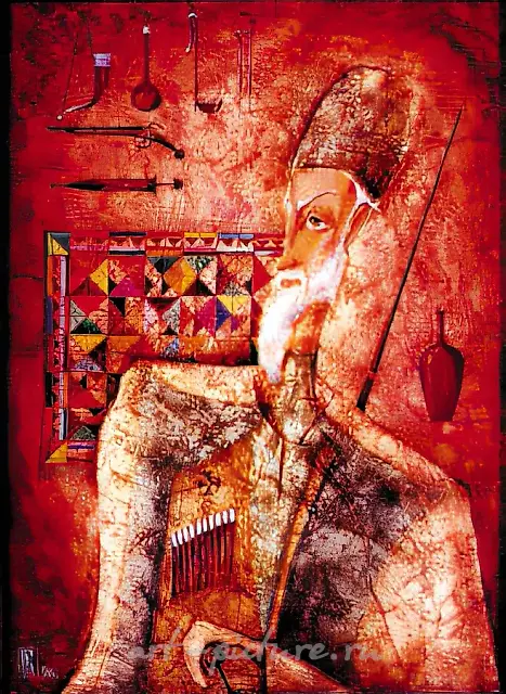 高原人，1996年，布面油画，40x30