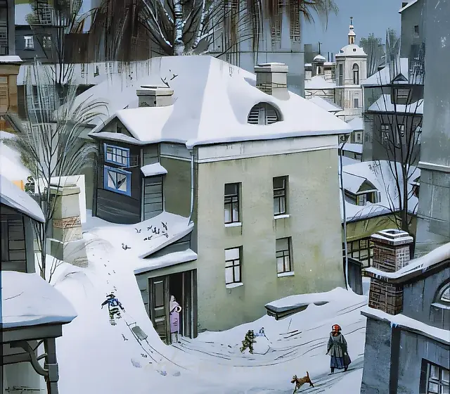 Moscow Gone, 1994, canvas, oil, 60x50