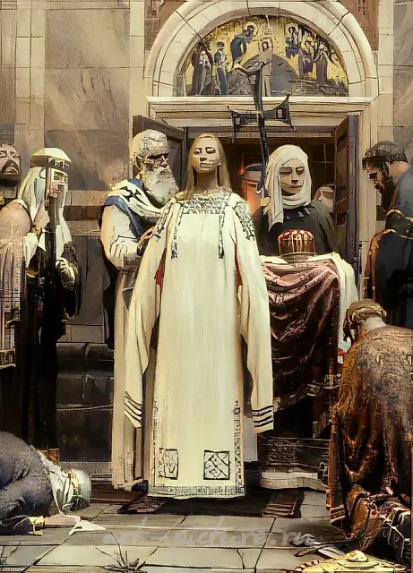 Princess Olga.The Baptism. First part of the "Holy Russia Trilogy", 1993, oil on canvas, 140x100