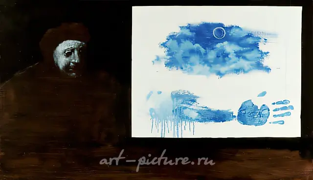 业余者之爱，1993年，布面，油画，丙烯，100×60，作者自藏