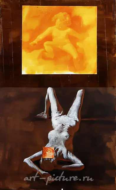 “他者的发明”系列第8号，1995年，布面，油画，丙烯，140×88，作者自藏