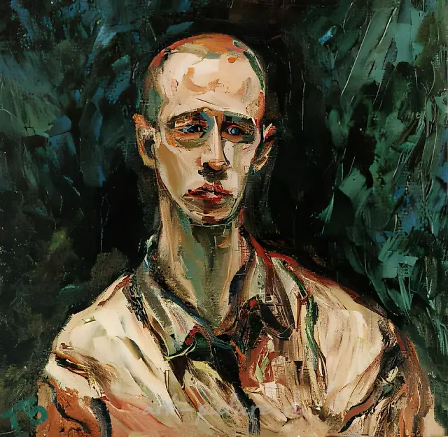 尤拉肖像，1996年，布面油画，50×50