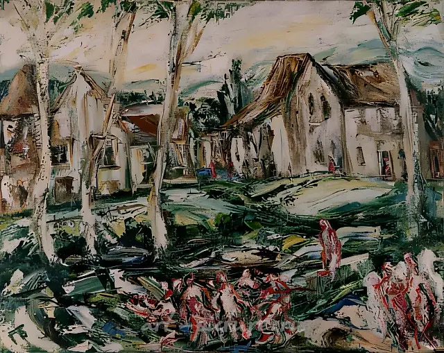 勃艮第的春天，1995年，布面油画，100×80