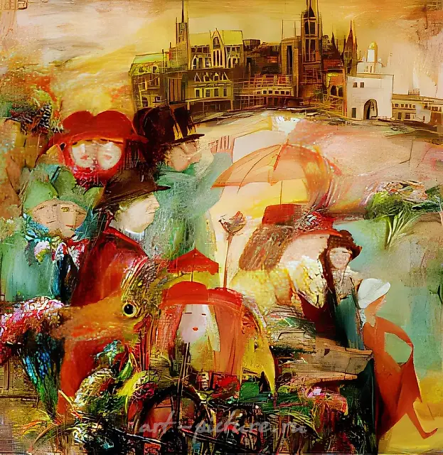 Celebration, 1991, canvas, oil, 140x140. Author`s property