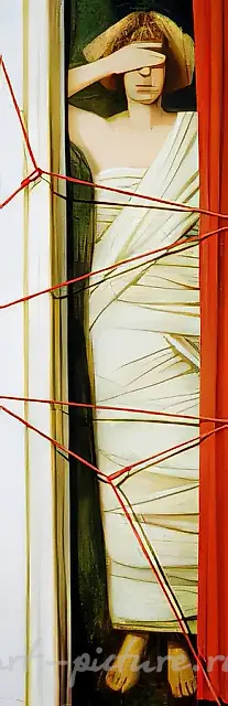 Cocoon, 1998, canvas, oil, 150x50. Author`s property