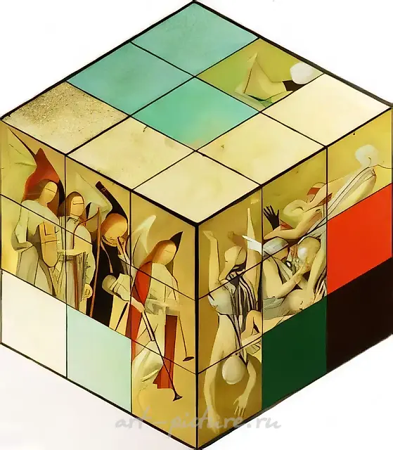 结构。27部分，1994年，布面油画，266×230厘米