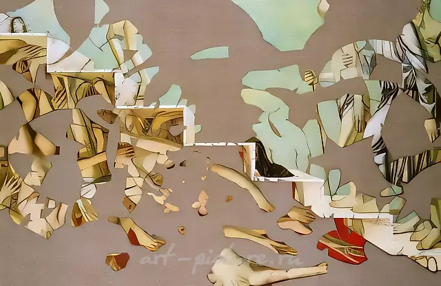 台阶，1996年，布面油画，80×120厘米