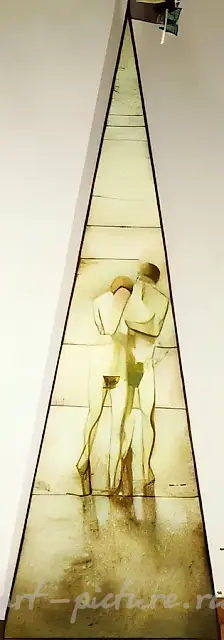 流放。四部分，1994年，布面油画，450×160厘米