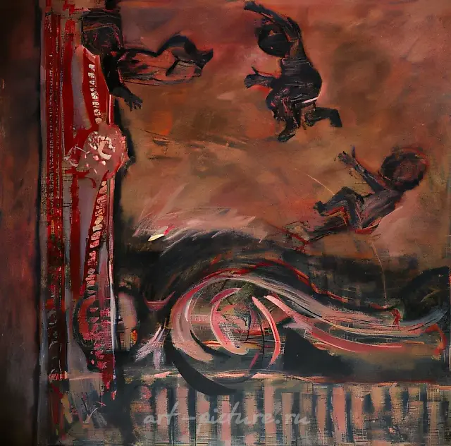 巴洛克 II，1992年，布面油画，120x120。作者自藏。