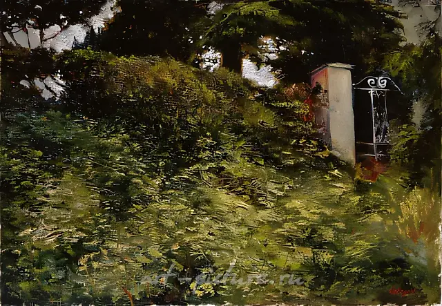 Сад, 1993, холст, масло, 50x70. Собственность автора