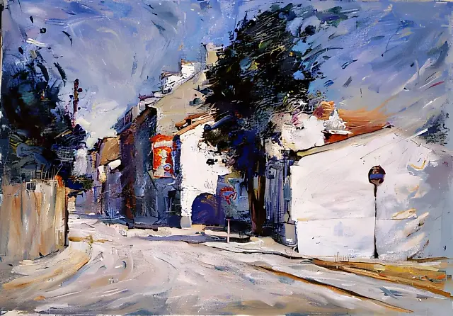 Переулок, 1996, холст, масло, 50x70. Собственность автора