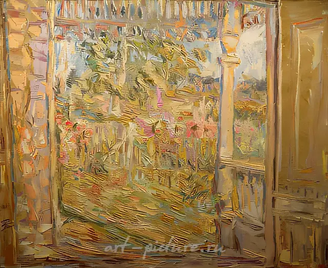 The open doors, 1990, oil on canvas, 100 x 120 Author's property