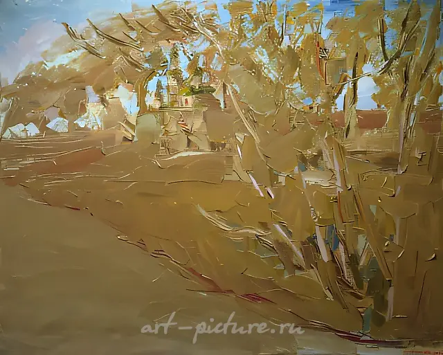 A Day in March. Ochakovo, 1996, oil on canvas, 50 x 40 Author's property