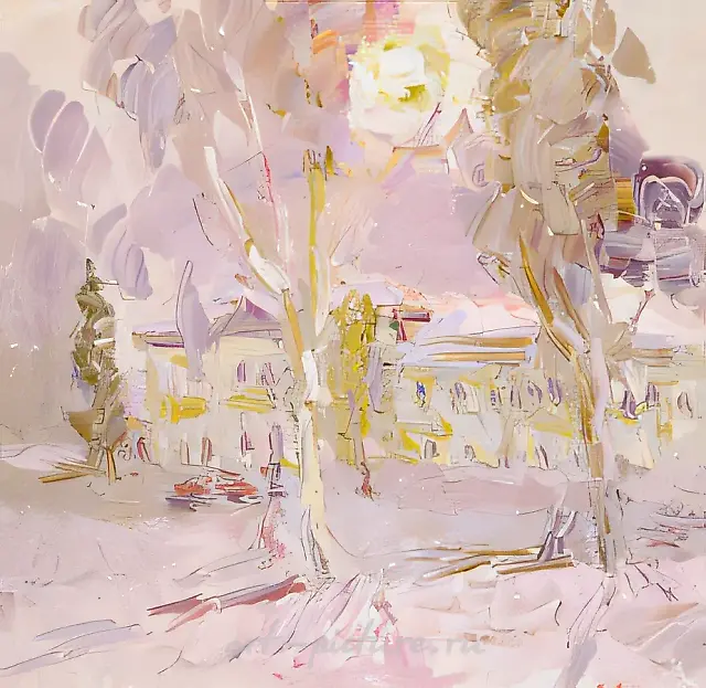 Winter in Kuntsevo, 1991, oil on canvas, 50 x 50 Private collection