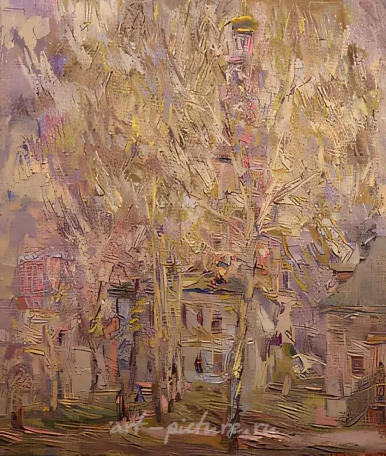 Spring day. The Newvirgin Monastery. The birch, 1990, oil on canvas, 100 x 88 The Firm "Yukos"