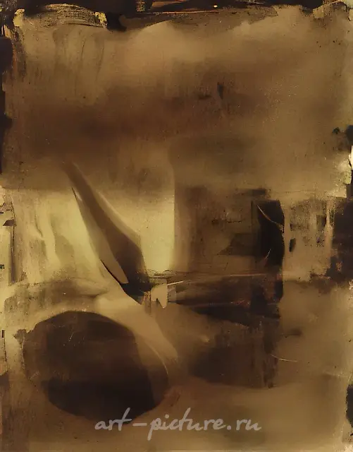 Sunset in the city, 1993, paper, water-colour, 13 x 9,2 cm Author’s property