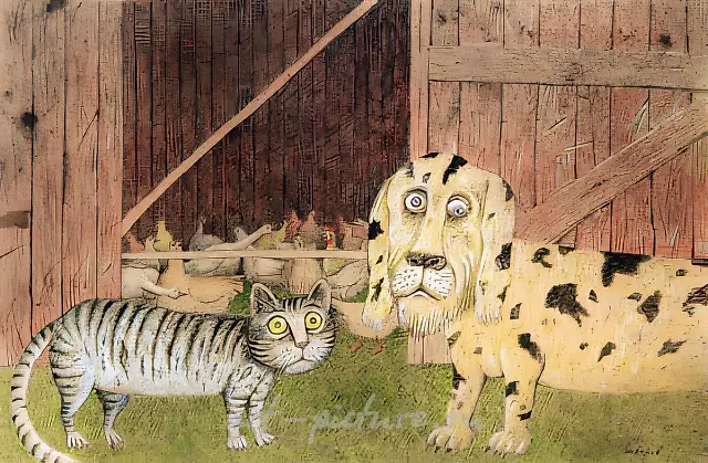 Dvoryane, 1995, mixed media, paper, 30 x 43 cm Author`s property