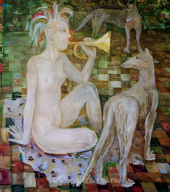 习作，1992年，布面油画，124x114cm。作者收藏。