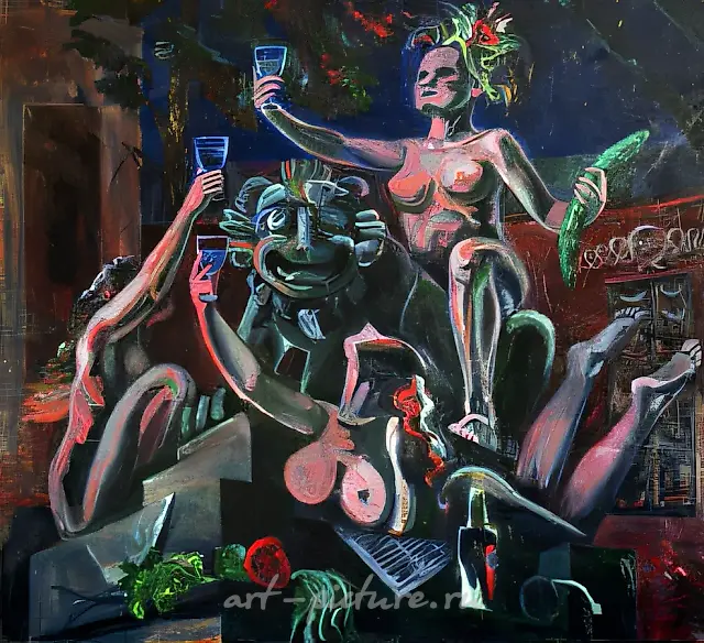 胜利！1993年，布面油画，107x115，作者自藏