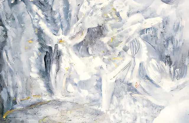 阿丽阿德涅的线索，1970年，布面油画，80x120厘米。作者自藏。不出售。