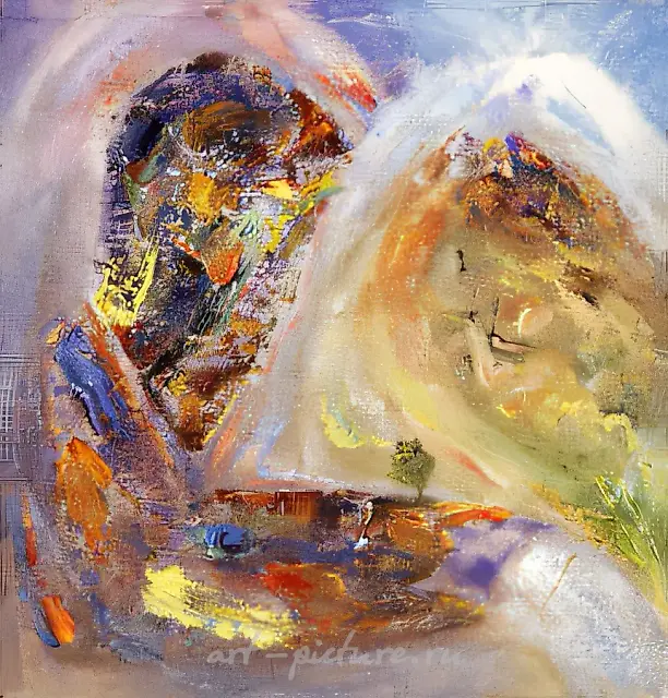 The mountains, 1992, plywood, oil on canvas, 68х68 Author's property