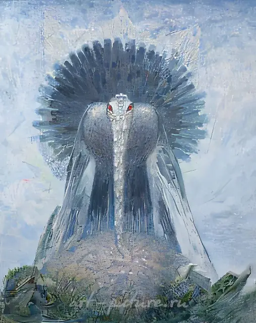 火鸡，1986年，布面油画，110.5×85，作者自藏
