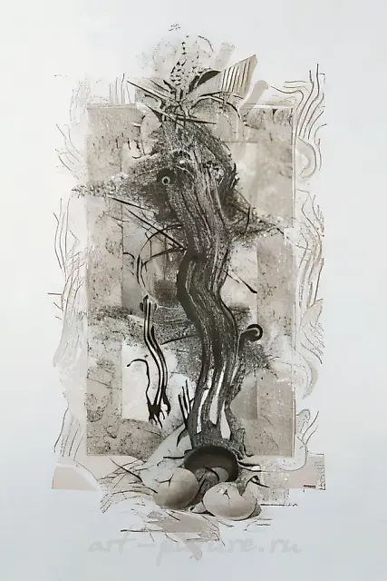 Nest, 1995, autolithograph, 72,5x41,5 Author's property