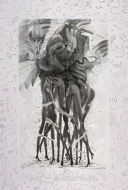 ..., 1994年，混合媒介，自制平版画，87×58厘米，作者自藏