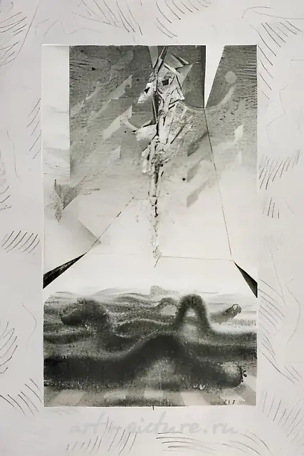 过渡，1994年，混合媒介，自动平版印刷，87×58 作者自藏