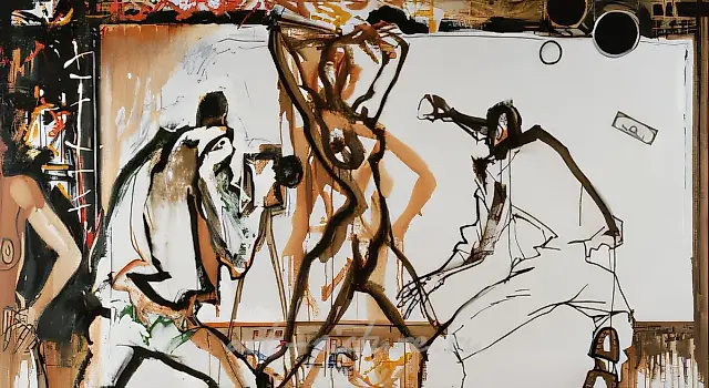 零美元，0，画布，丙烯，油画，150×2400