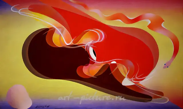 Night rustles of Patterns No.0618053, 1996, canvas, oil, 62x100 Author's property