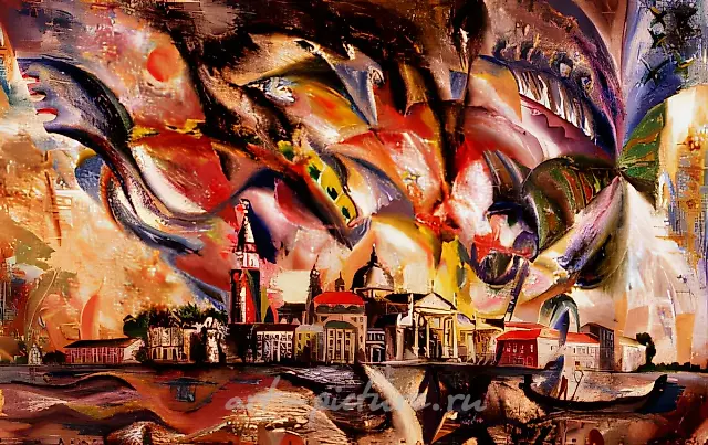 安德烈亚·帕拉迪奥颂歌，1995年，油画，80x120厘米。作者收藏。